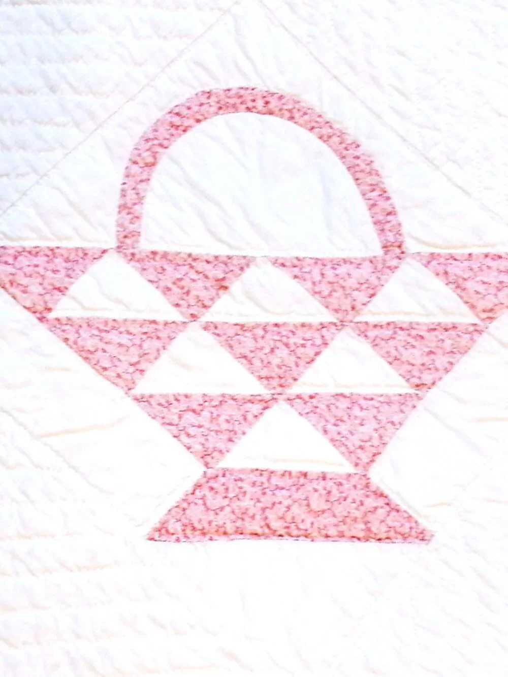 ANTIQUE PATCHWORK QUILT -  BASKETS